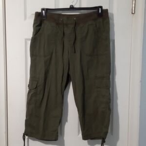 Christopher & Banks Women's Olive Green Capris